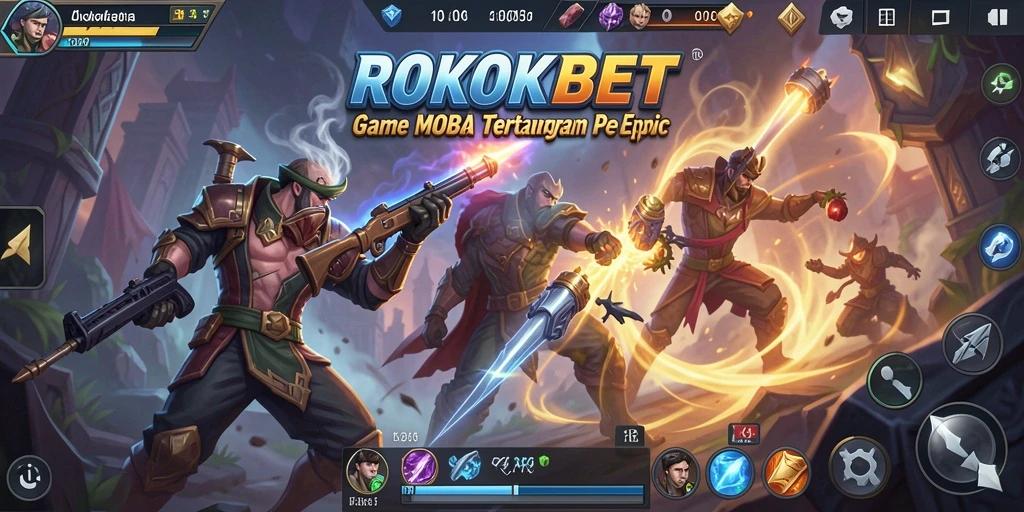 Gameplay ROKOKBET yang mendebarkan dalam pertempuran tim MOBA