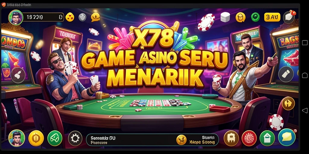 Tangkapan layar gameplay X78 menampilkan aksi seru permainan Kasino.